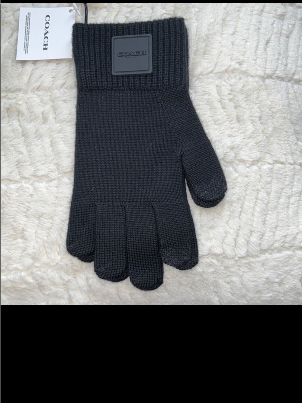 NWT- Coach Women's Large Black Down Puffer Jacket. W/FREE GLOVES Size L/XL - Picture 12 of 13